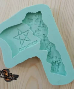 قالب سيليكون خريطة المغرب مع العلم ورموز المدن المغربية