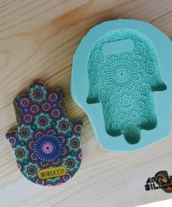 قالب سيليكون لخميسات مغناطيس الثلاجة – زليج مغربي فني للهدايا والديكور