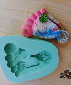 قالب سيليكون لمغناطيس الثلاجة – قدم طفل منحوتة .