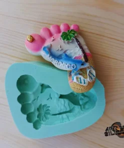 قالب سيليكون لمغناطيس الثلاجة – قدم طفل منحوتة .