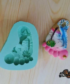 قالب سيليكون لمغناطيس الثلاجة – قدم طفل منحوتة .