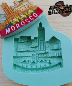 قالب سيليكون لصناعة مغناطيس الثلاجة – تذكار المغرب مع مسجد الكتبية